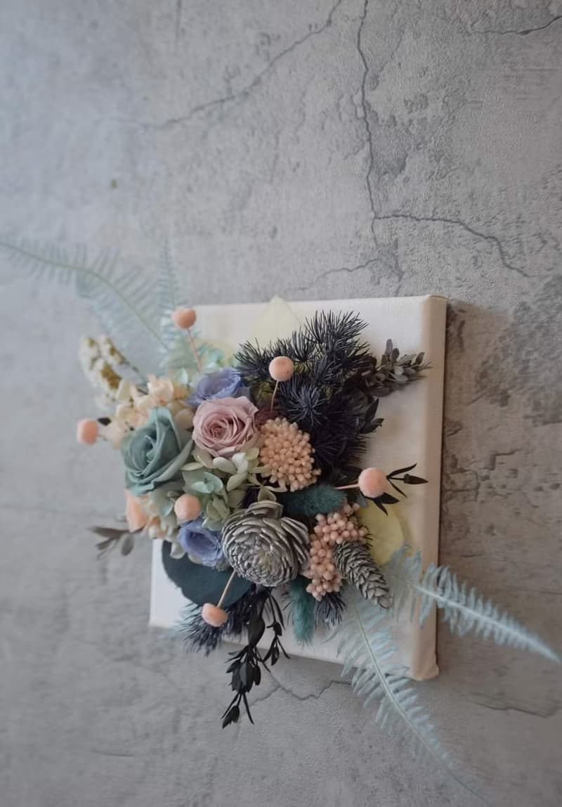 永生花畫布壁飾掛花