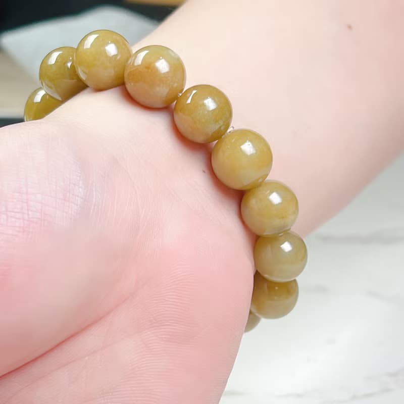 黃翡翡翠手珠手鍊 | 天然緬甸玉A貨翡翠 |  送禮