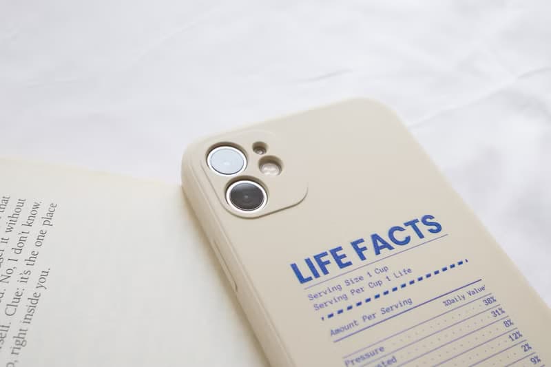 燕麥色 LIFE FACTS成份表 防摔手機殻  IPhone Case