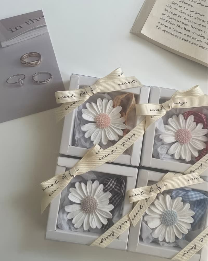 小雛菊擴香石 婚禮小物 桌上禮 捧花禮 探房禮