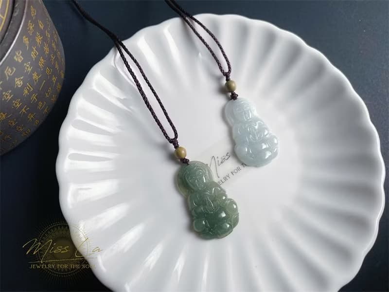 天然緬甸玉翡翠 觀音 菩薩 禮物 玉墜 項鍊 吊飾 保平安 健康