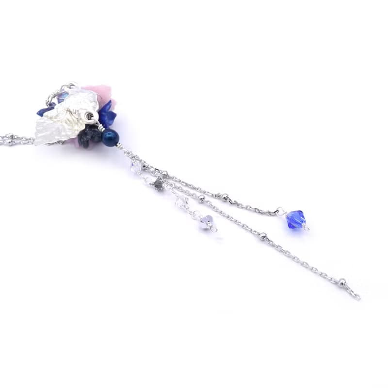 Pamycarie 兩週年櫻花限定版手造樹脂黏土夜櫻花束項鍊