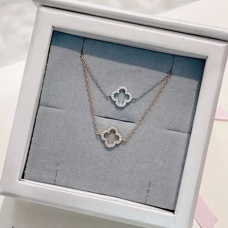 幸運四葉草鋯石手鏈