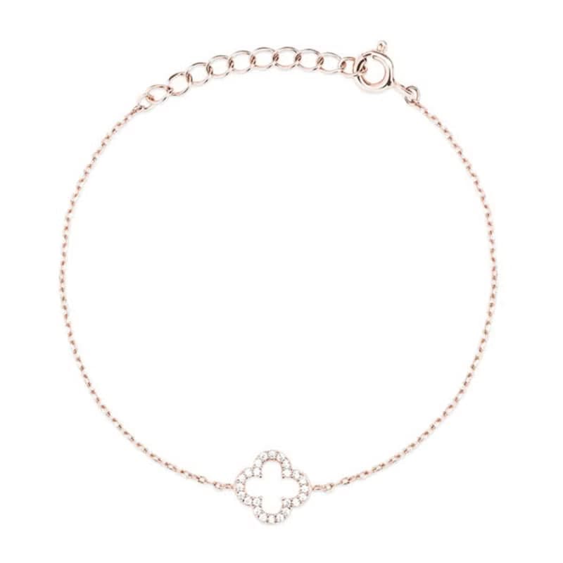 幸運四葉草鋯石手鏈