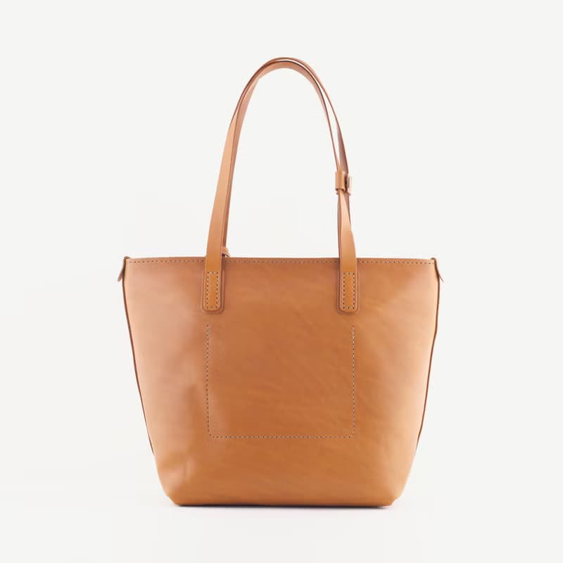 拉鏈托特包 tote / 肩背包 / 手提包 -- 駝黃色