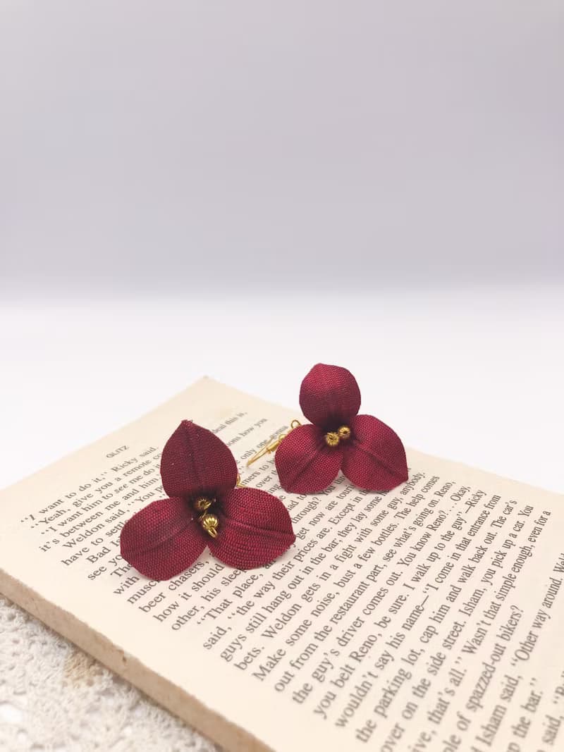 Thai silk earrings
