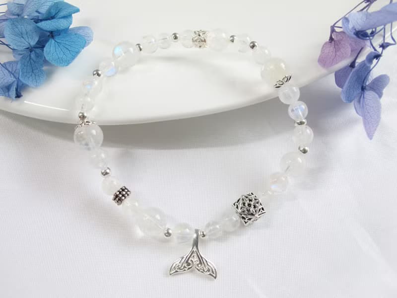 月光石 925純銀 【月夏光影】六月誕生石 好人緣 助眠