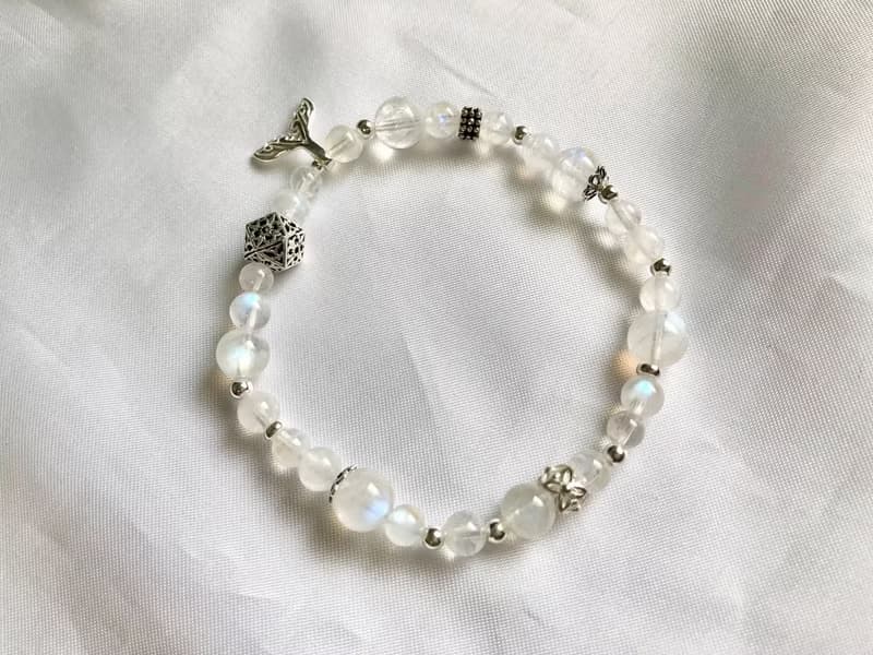 月光石 925純銀 【月夏光影】六月誕生石 好人緣 助眠