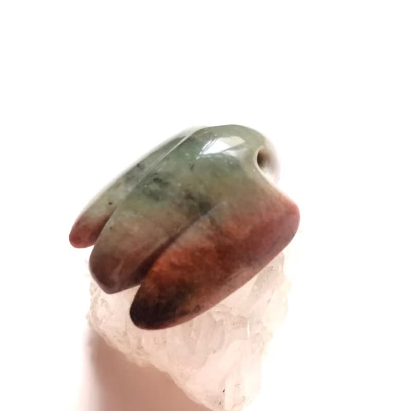 大鵬展翅-火燎皮火坑皮河磨玉紅山文化紅面梟項鍊吊墜/畢業/禮物
