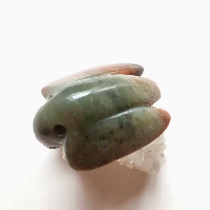 大鵬展翅-火燎皮火坑皮河磨玉紅山文化紅面梟項鍊吊墜/畢業/禮物