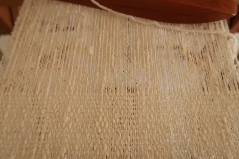 手織りマフラー　wool　gray×white　gift　情人節　生日禮物　春節　Shawl (S) 49
