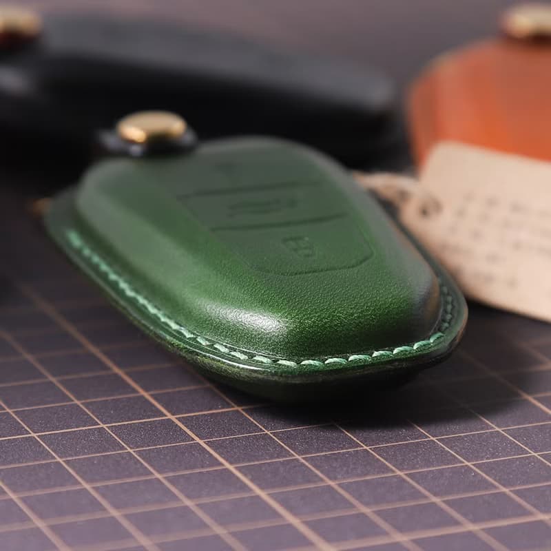 【瘋匠】全手工製作 For Peugeot寶獅標志/DS車鑰匙皮套 創意禮品