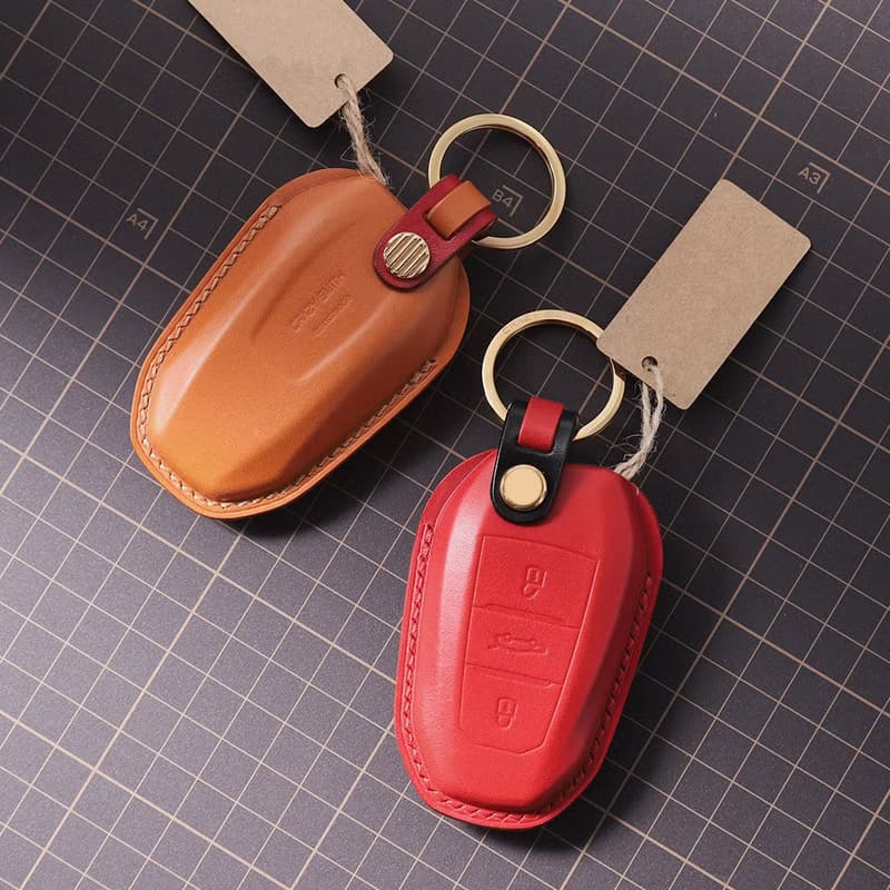 【瘋匠】全手工製作 For Peugeot寶獅標志/DS車鑰匙皮套 創意禮品