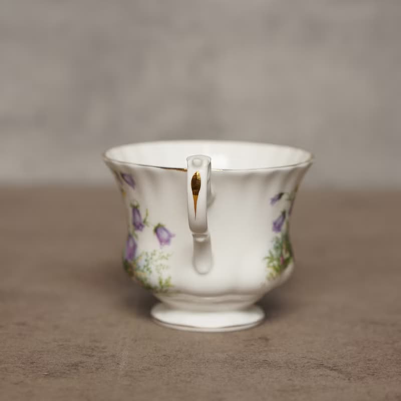 1960英國Richmond風鈴花描金骨瓷茶杯/咖啡杯組