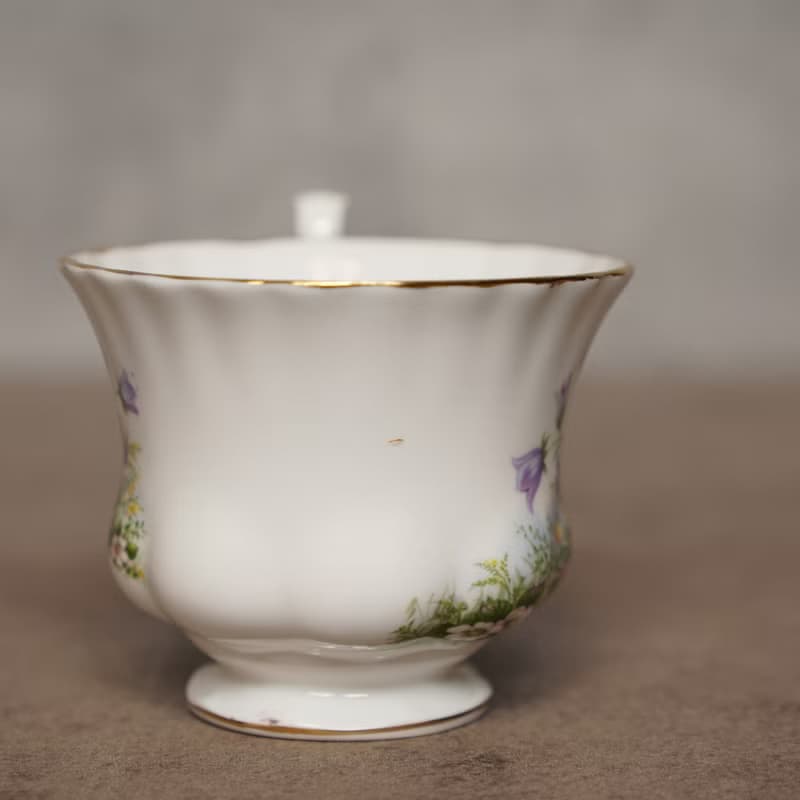 1960英國Richmond風鈴花描金骨瓷茶杯/咖啡杯組