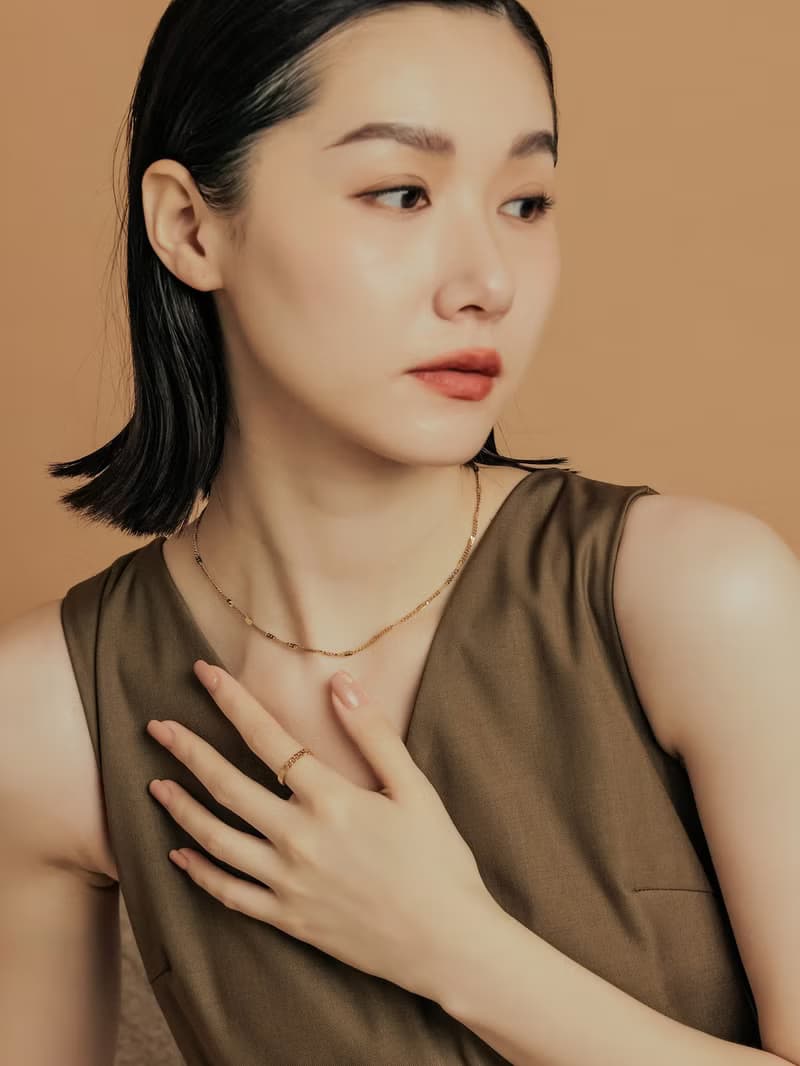 Basics。扭紋壓花項鍊