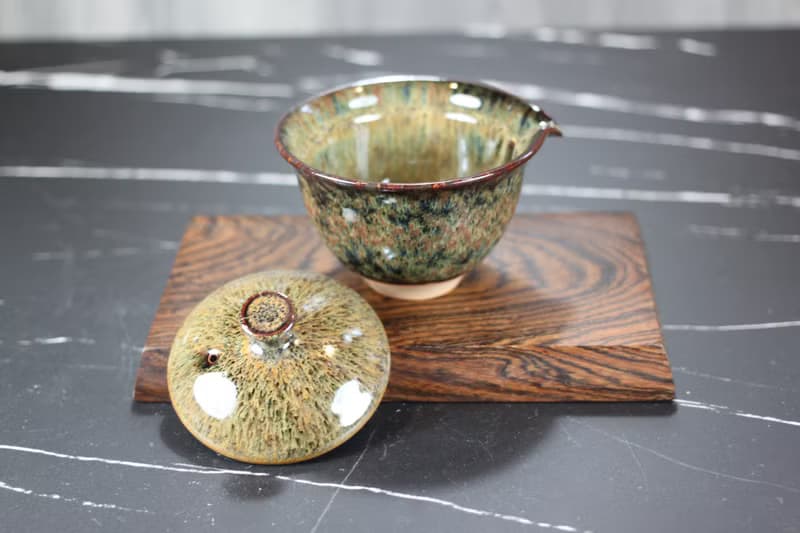 【母親節禮物】秘林 天目釉 蓋碗 蓋杯 鶯歌名家葉敏祥作品