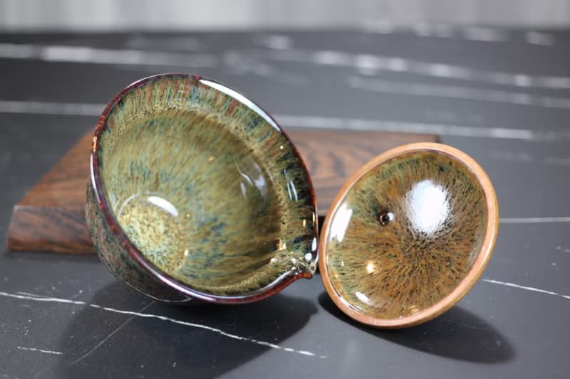 【母親節禮物】秘林 天目釉 蓋碗 蓋杯 鶯歌名家葉敏祥作品