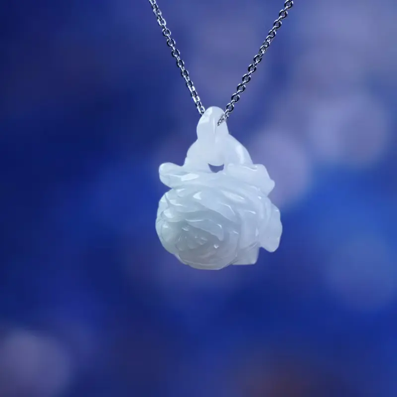 冰種翡翠玫瑰 | 天然緬甸A貨翡翠 | 送禮