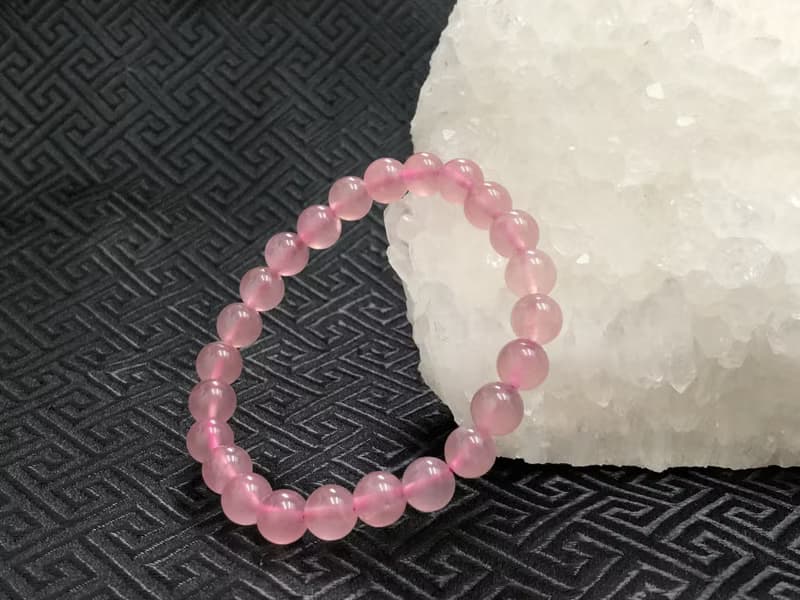 快速出貨天然馬達加斯加粉晶手鏈8mm手鍊粉水晶手鍊