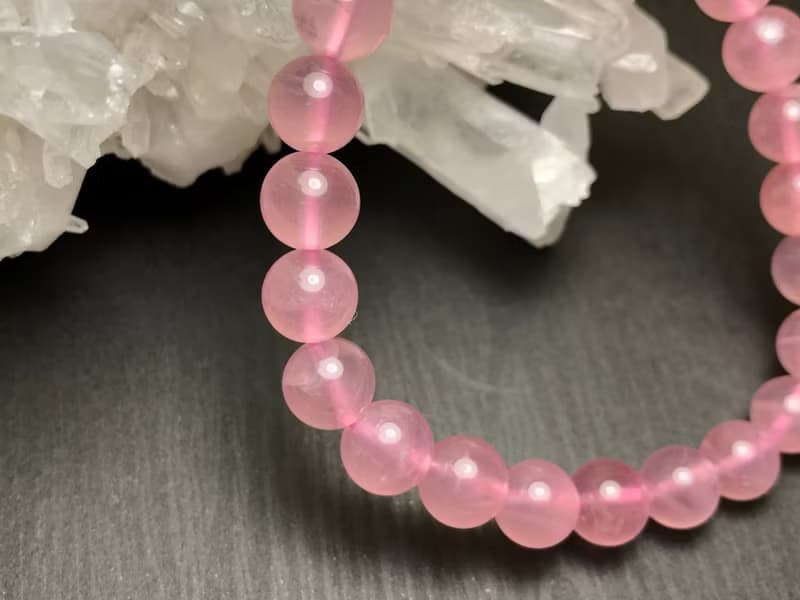 快速出貨天然馬達加斯加粉晶手鏈8mm手鍊粉水晶手鍊