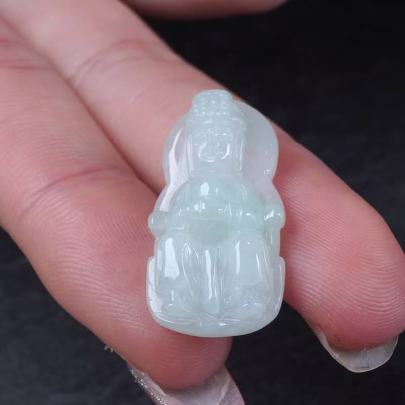 冰種翡翠媽祖娘娘項鍊 | 天然緬甸玉翡翠A貨 | 送禮