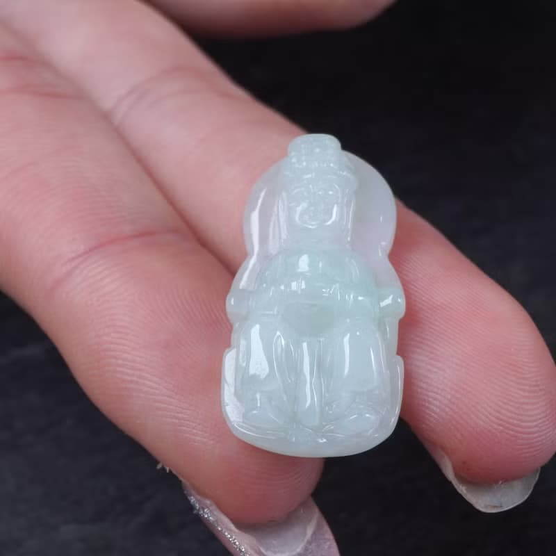 冰種翡翠媽祖娘娘項鍊 | 天然緬甸玉翡翠A貨 | 送禮