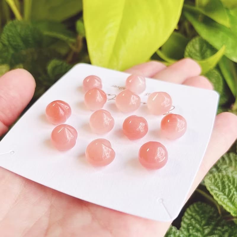 果汁系水蜜桃瑪瑙石胖嘟嘟項鍊