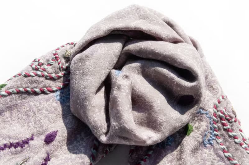 喀什米爾Cashmere/水煮羊毛披肩/針織圍巾/刺繡圍巾/羊絨披巾-花