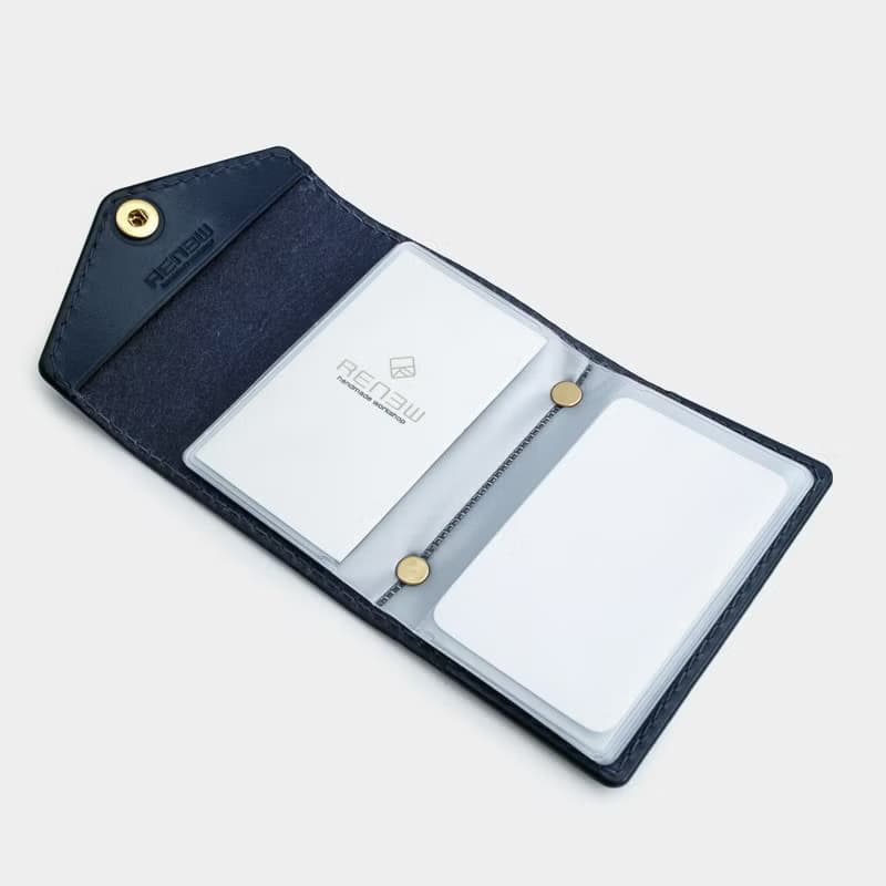 RENEW - 植鞣革牛皮手縫20卡卡片夾/卡夾/名片夾