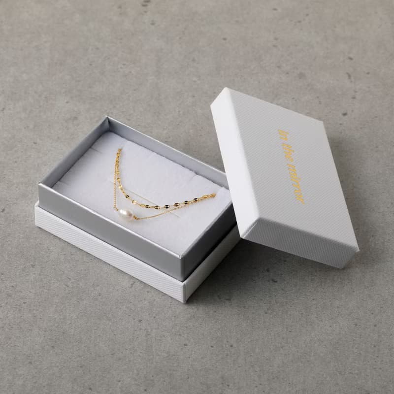 double chain+pearl magnet bracelet SV ニッケルフリーマグネットブレスレット　着脱簡単な淡水パールブレスレット　シルバー