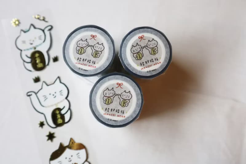 追加到貨 Maneki Neko 招財貓立體燙金 PET膠帶亮面