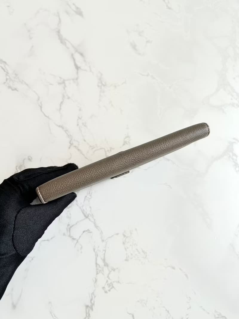 稀有古董包 Hermes棕灰金色 Bearn長夾 錢包 皮夾 中古包 二手包