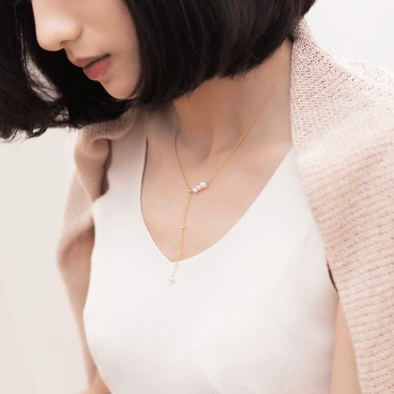 秋夜 - Y字項鍊黃K金