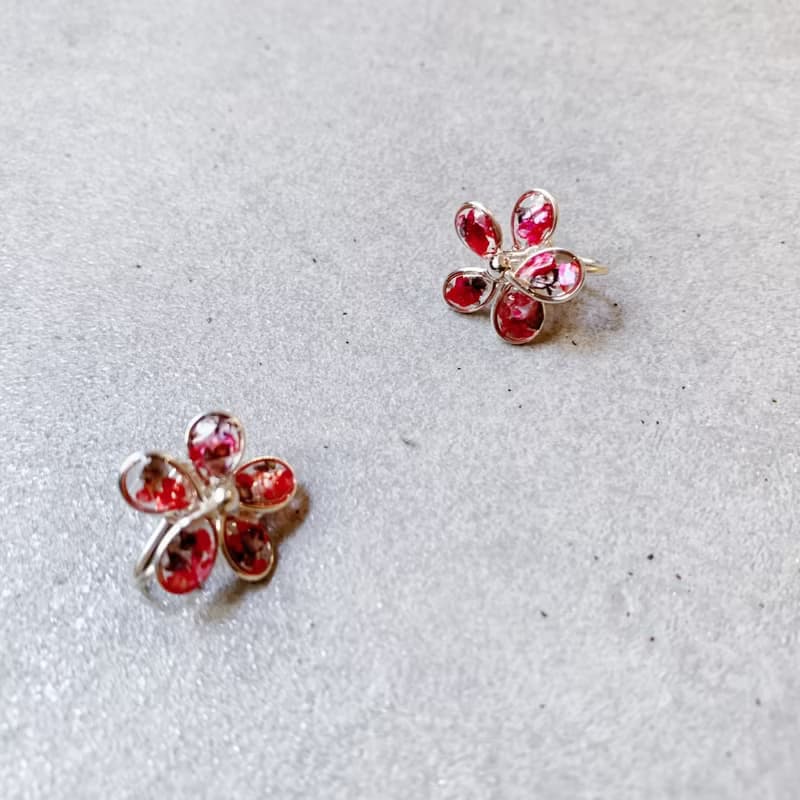 YLANG【采花 】一體成型貼耳款Swarovski/藝術銅線(無痛耳夾/鋼針