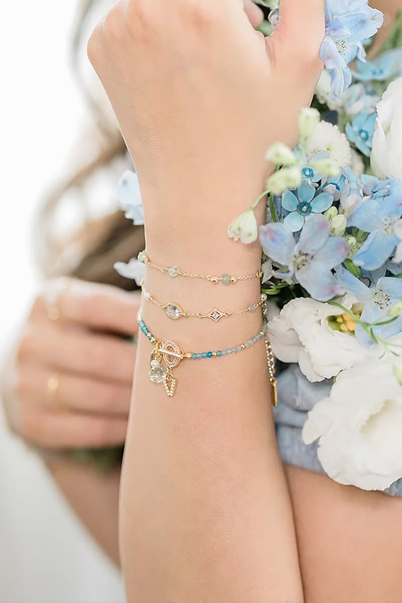 友情 x 托帕石 珍珠 磷灰石【公主的假日野餐。CINDERELLA】手鍊