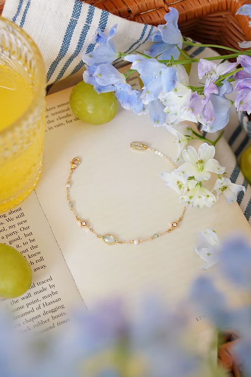 友情 x 托帕石 珍珠 磷灰石【公主的假日野餐。CINDERELLA】手鍊