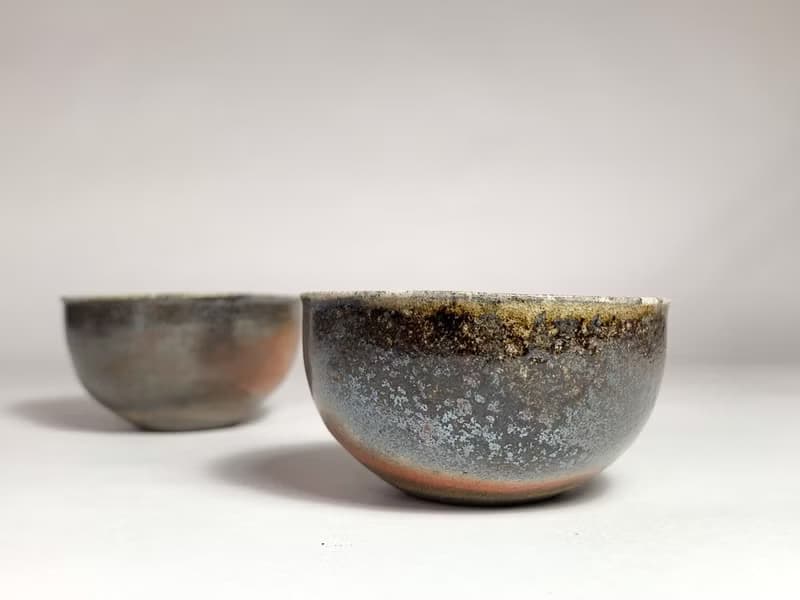古玉- 柴燒古玉色小茶杯組