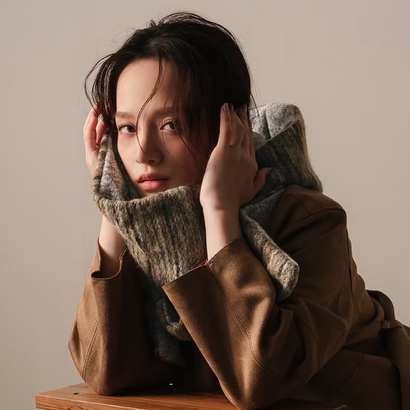 【情人節禮盒】BROWN SUGER 系列 - 蒙布朗 * 連帽圍巾 編織 圍巾
