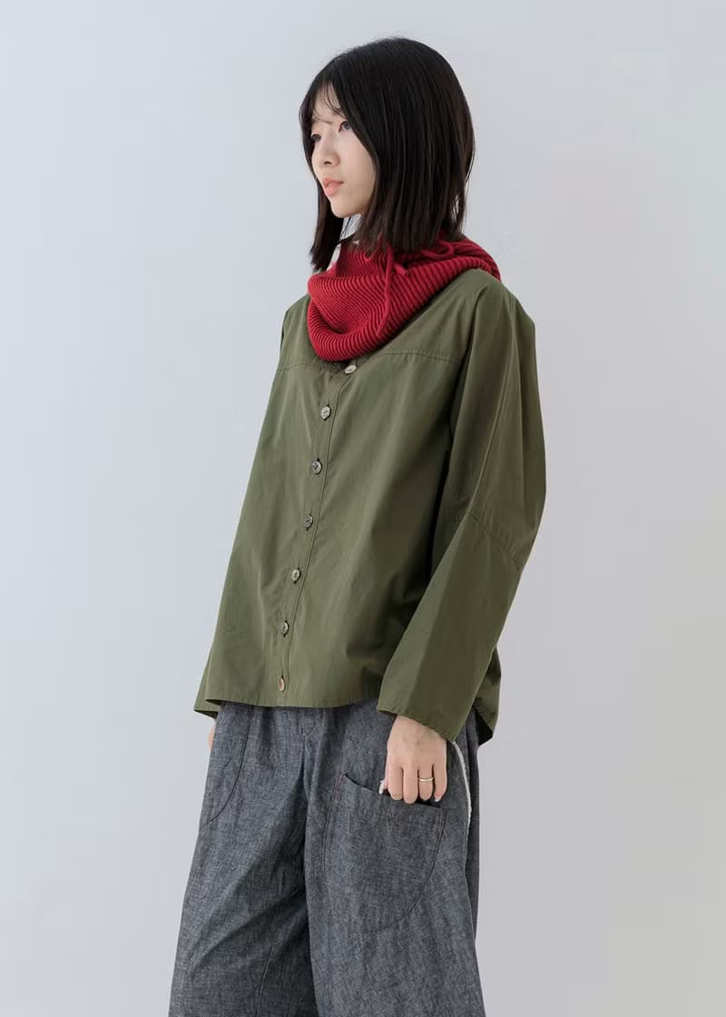 妝點一體連帽細織紋圍脖