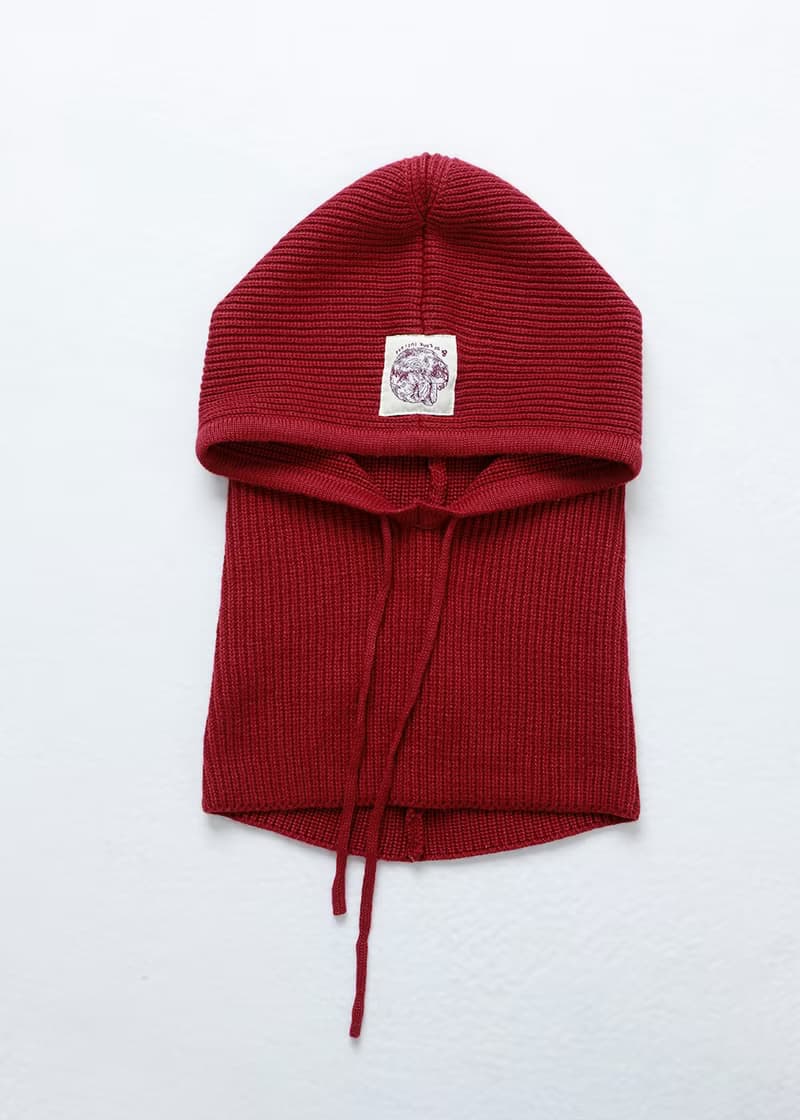 妝點一體連帽細織紋圍脖