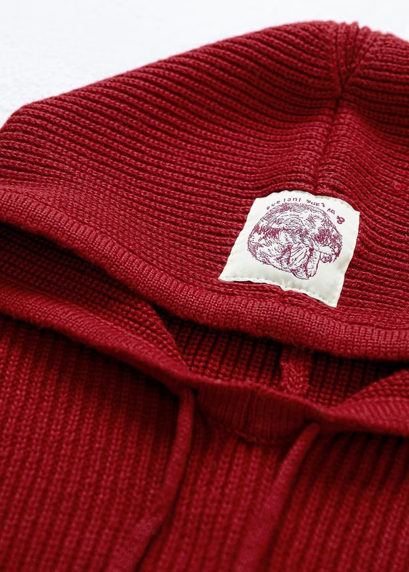 妝點一體連帽細織紋圍脖