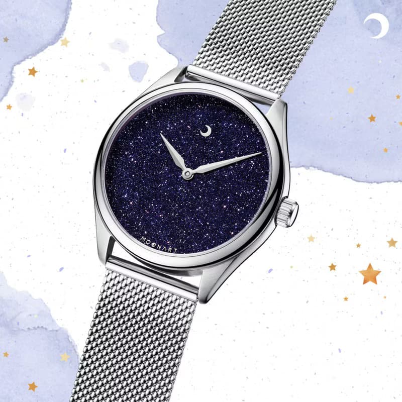 【MOONART】原創手錶 天際系列-星河+ 藍晶石藝術手錶