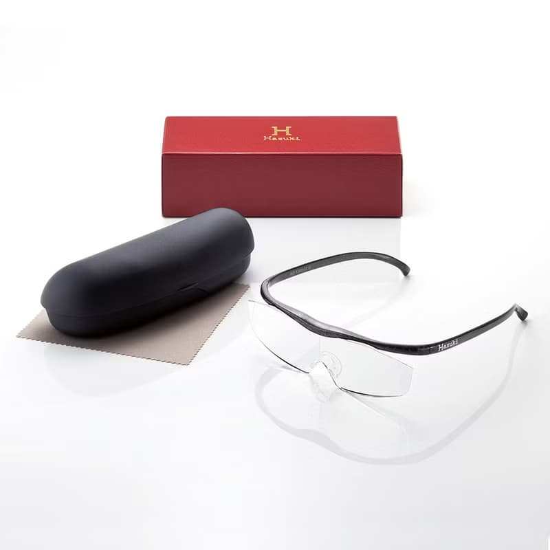 織布縫紉幫手 日本Hazuki眼鏡式放大鏡1.32倍-大鏡片(亮紫) 聖誕