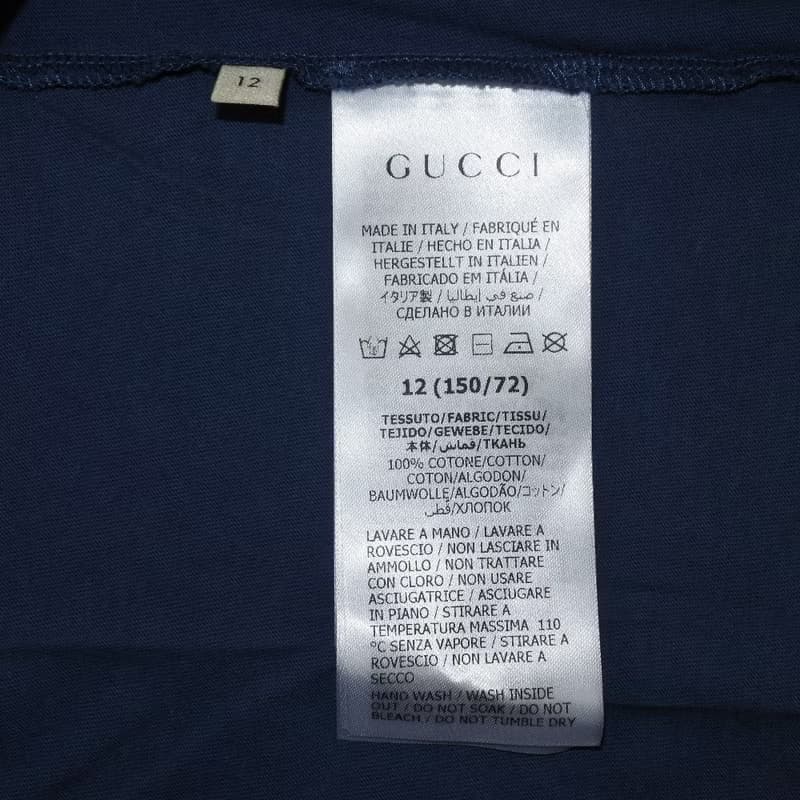 【日本直送】グッチ GUCCI 半袖Tシャツ コーン ロゴ コットン 青 キッズ【未使用】