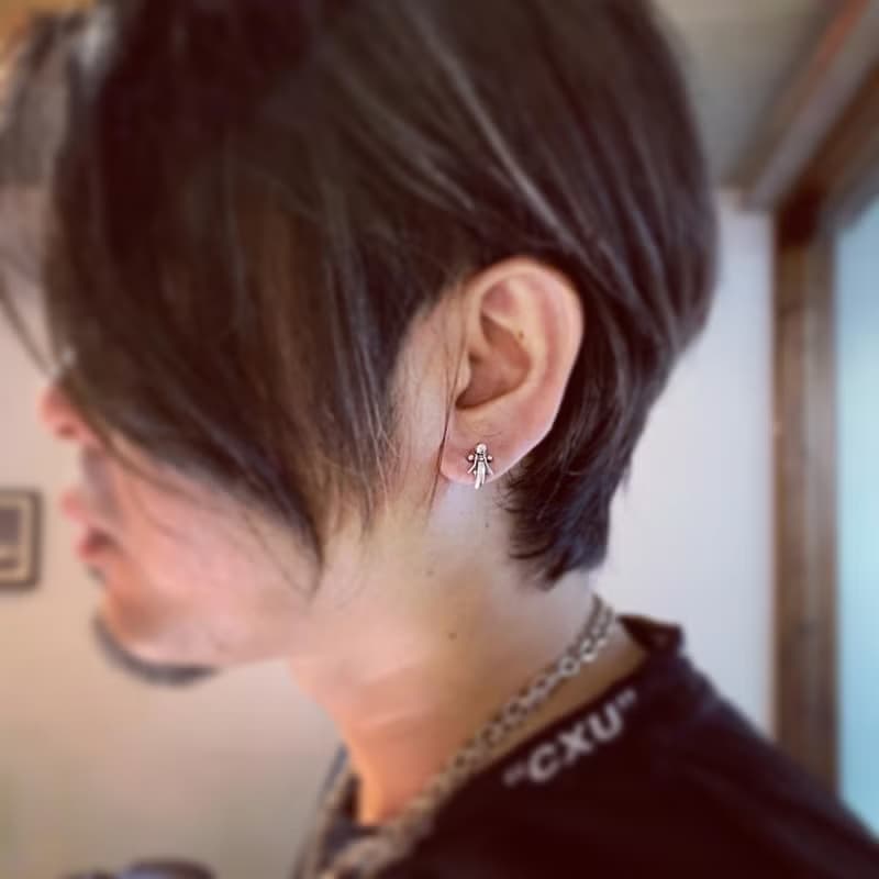 Casper卡士柏耳環(單顆/925純銀/兩件式耳環)個性耳環 情人節禮物