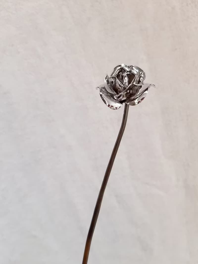 玫瑰花葉/古銀髮簪/情人節禮物