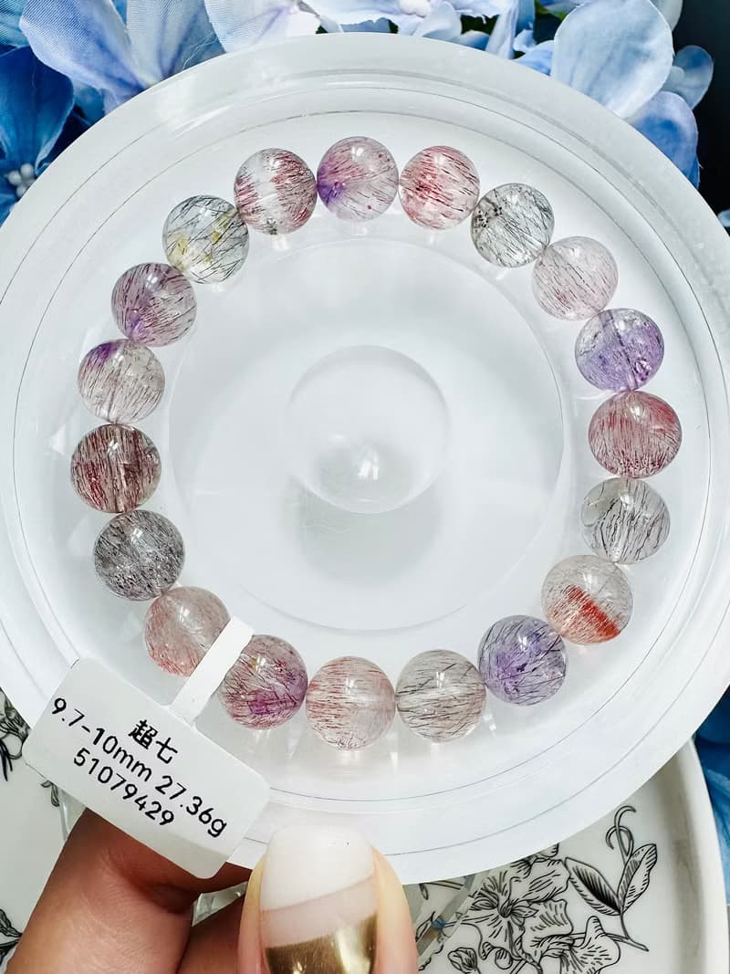 精品透閃溫柔仙女系彩超七9.7-10mm27.36g三輪骨幹黃超七紫粉