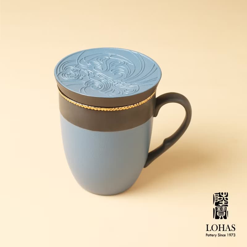 陸寶LOHAS 金喜環 蓋杯 375ML 鳳凰 茶杯 泡茶杯