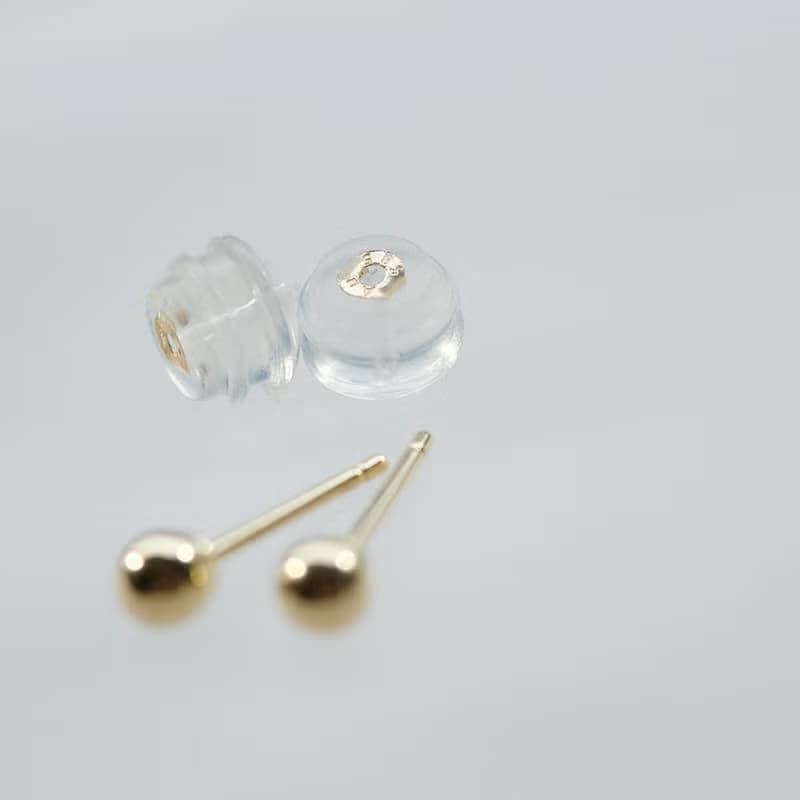 14 K金 小金珠耳針 3mm 4mm 養耳洞 Au585 耳環 耳骨